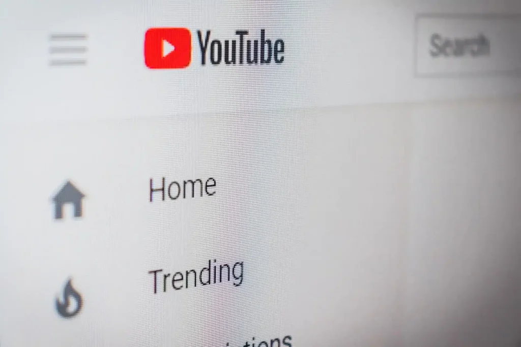 Écran d'accueil YouTube