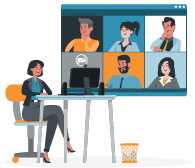 illustration visio conférence 