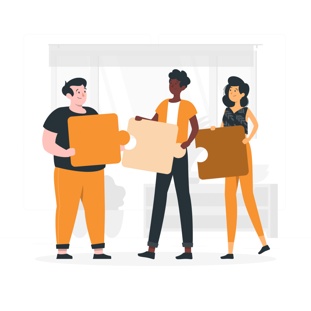 travail d'équipe entraide