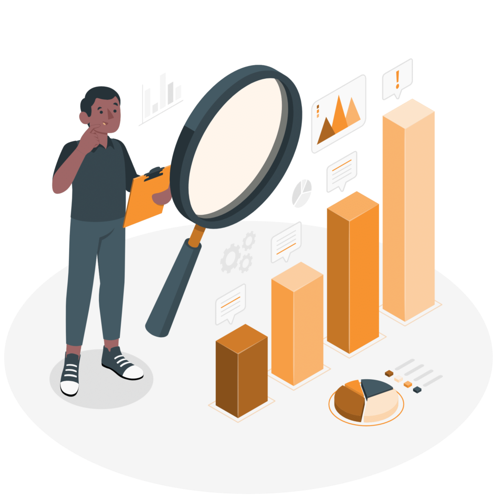 homme analyse statistiques