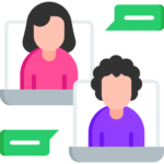 échange entre des personnes communication, parler