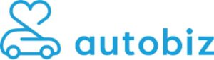 Logo de Autobiz avec voiture et un coeur bleu