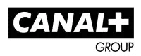 Logo Canal+ Group en noir et blanc.