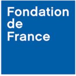 Logo Fondation de France avec fond bleu et texte blanc.