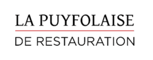 Logo de La Puyfolaise de Restauration, texte noir