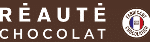 Logo Réauté Chocolat avec fond marron et sceau français.