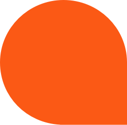 Icône formagora en forme de bulle orange