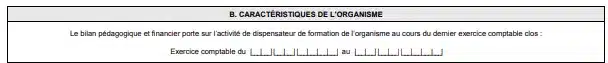 capture-bilan-formulaire-cerfa-caractéristique-de-l'organisme