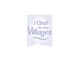Logo de L&#039;Œuf de nos Villages en duotone bleu et blanc