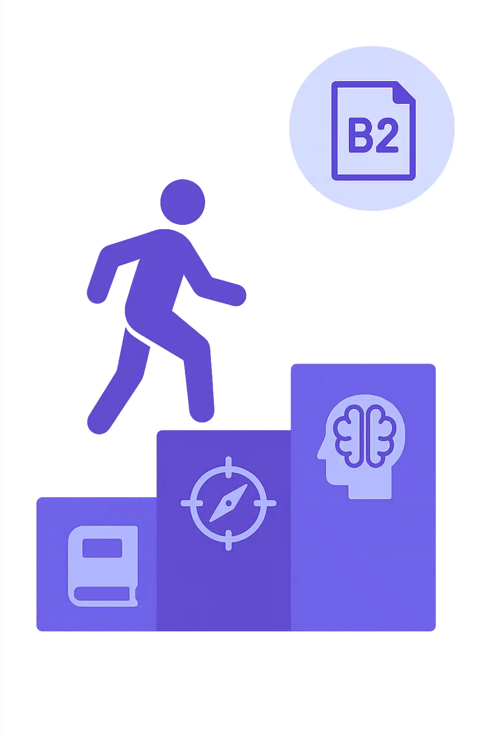 illustration-reussite-examen-b2-flat-design