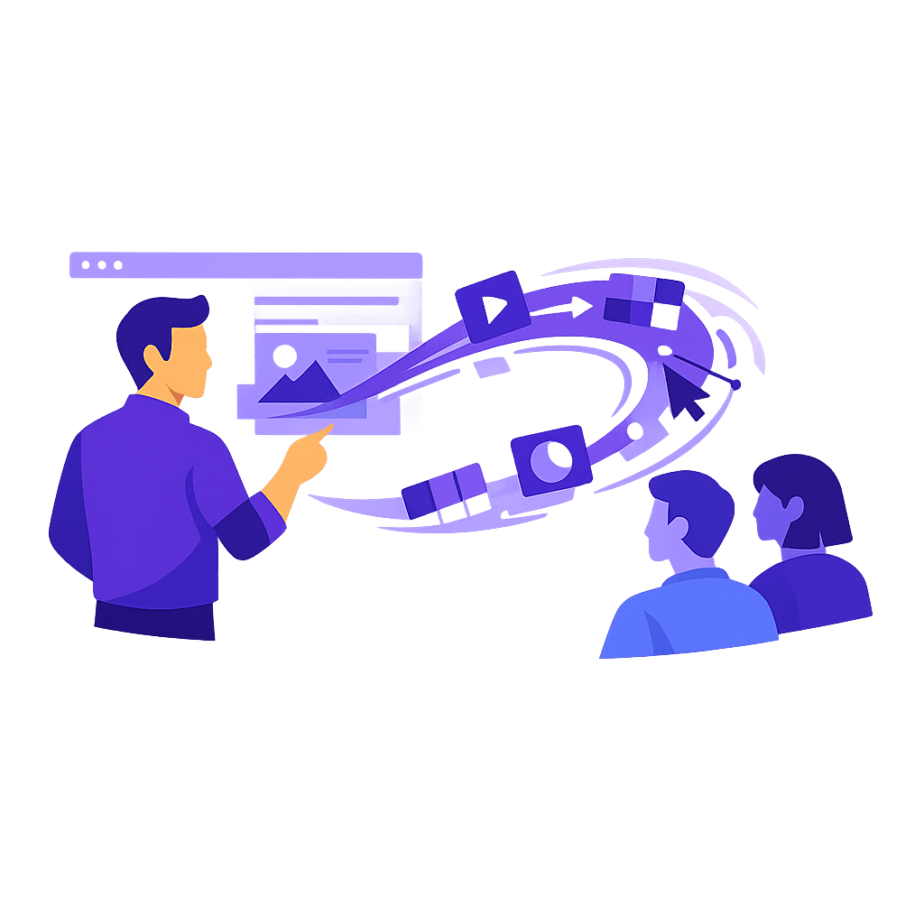 illustration-transmission-expertise-formateur-adobe-flat-design