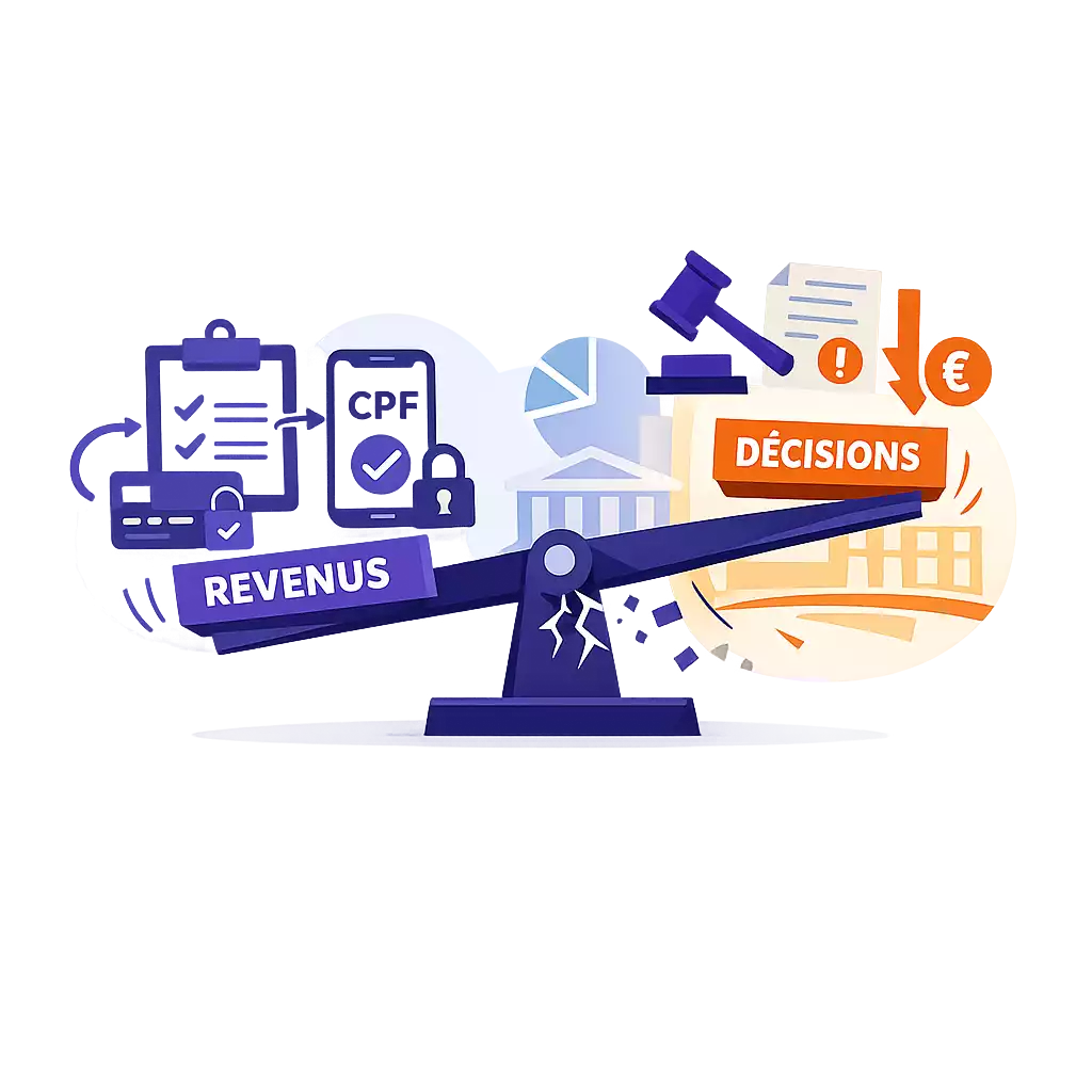 illustration-balance-modele-economique-cpf-illusion-stabilite-flat-design