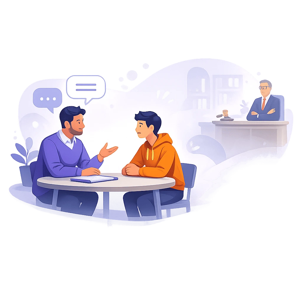 illustration-methode-pikas-dialogue-autorite-peripherie-flat-design