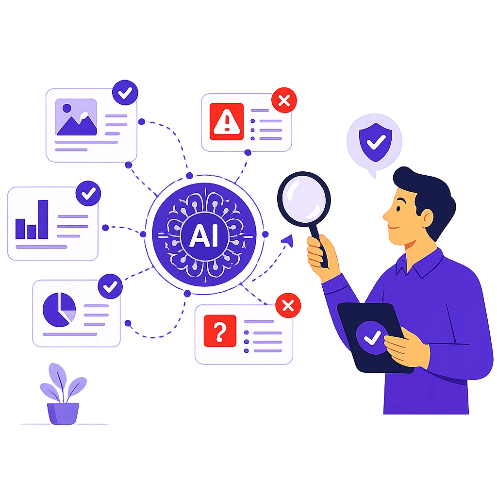 illustration-ia-erreurs-validation-formateur-vigilance-flat-design