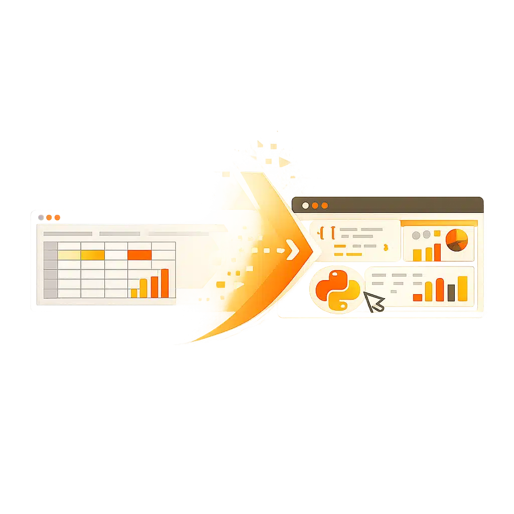 
illustration-transition-excel-outils-modernes-python-cloud-dataviz-flat-design