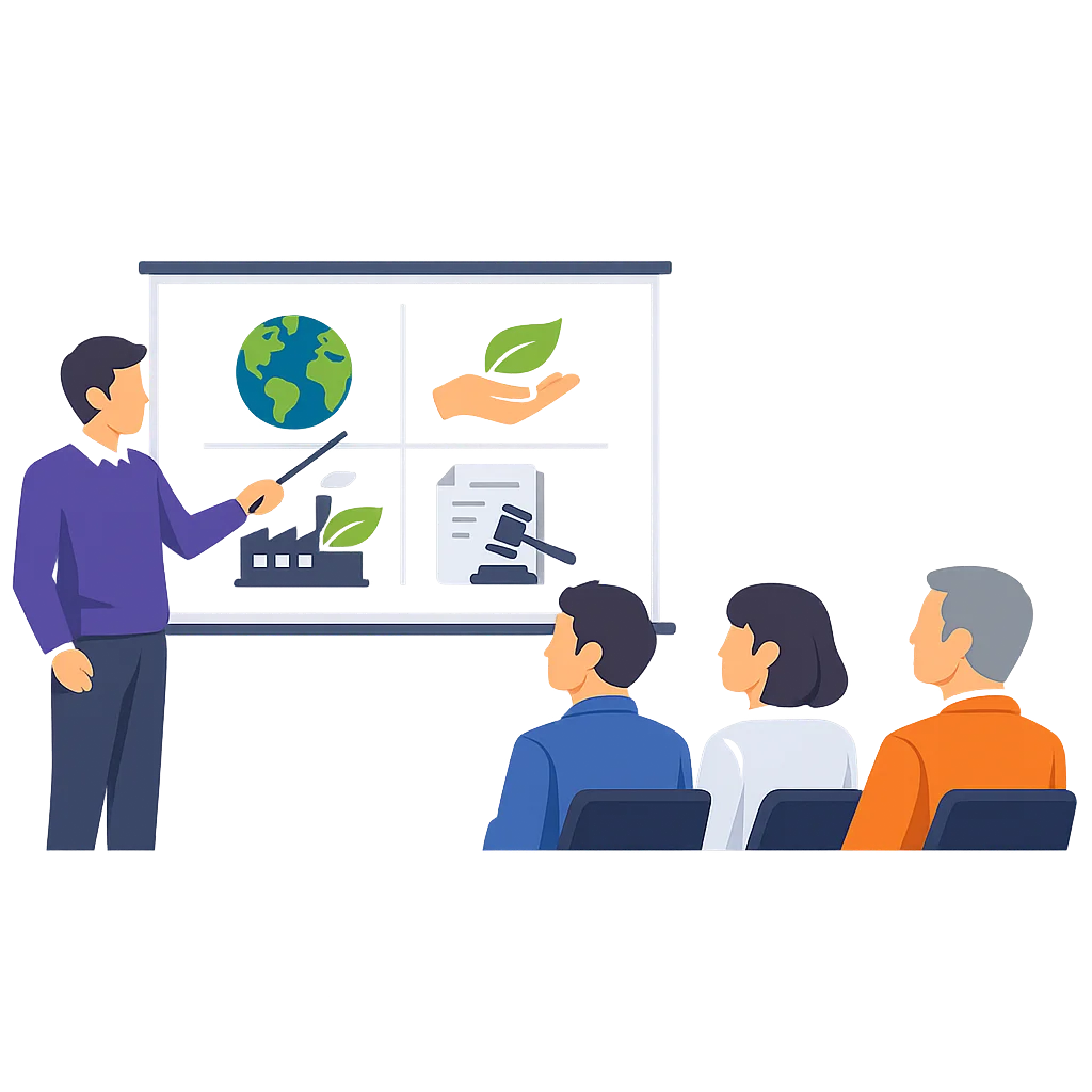 illustration-formation-rse-strategie-entreprise-flat-design