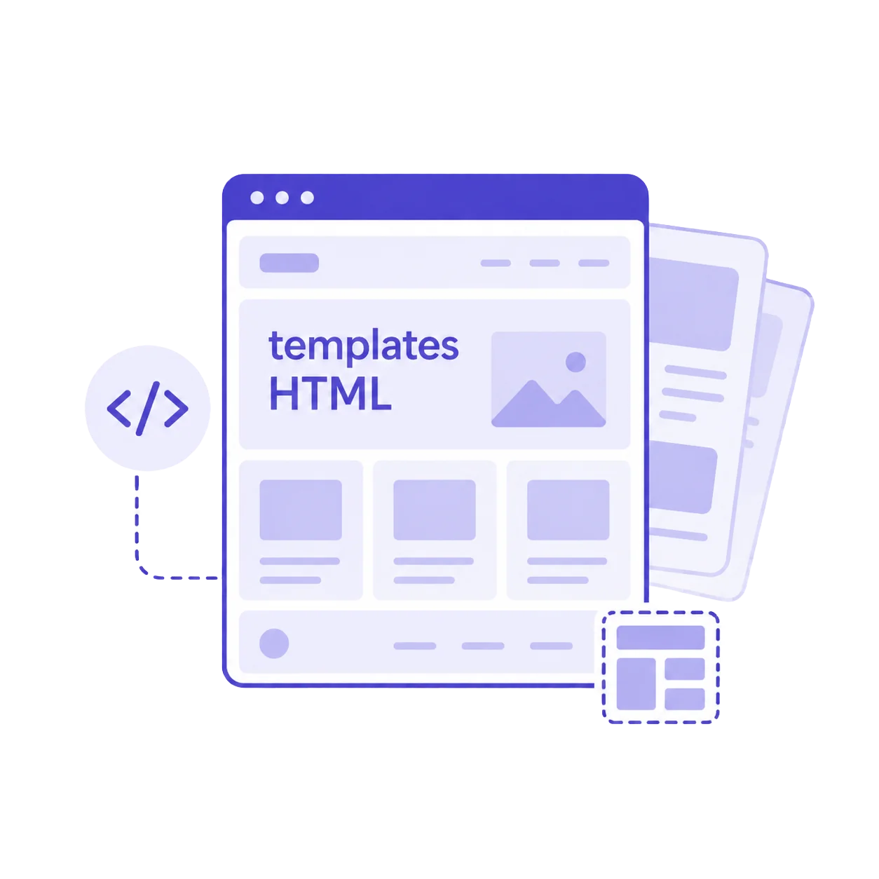 templates-html-structure-pages-wordpress-flat-design