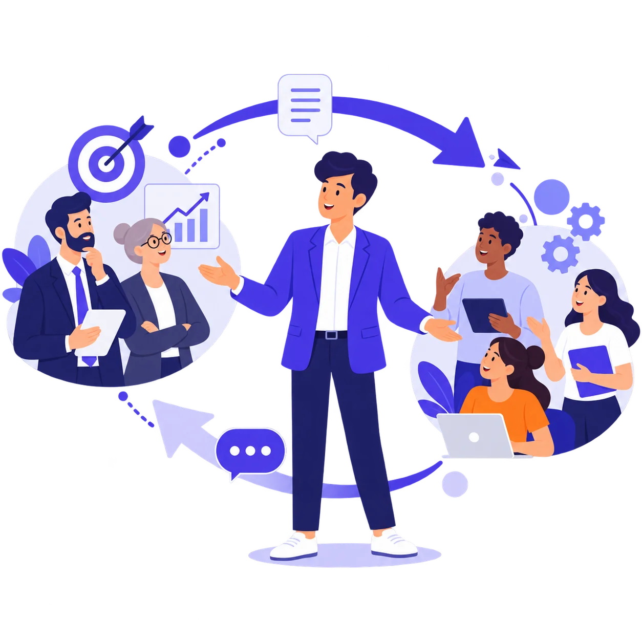 illustration-manager-proximite-relais-direction-collaborateurs-flat-design