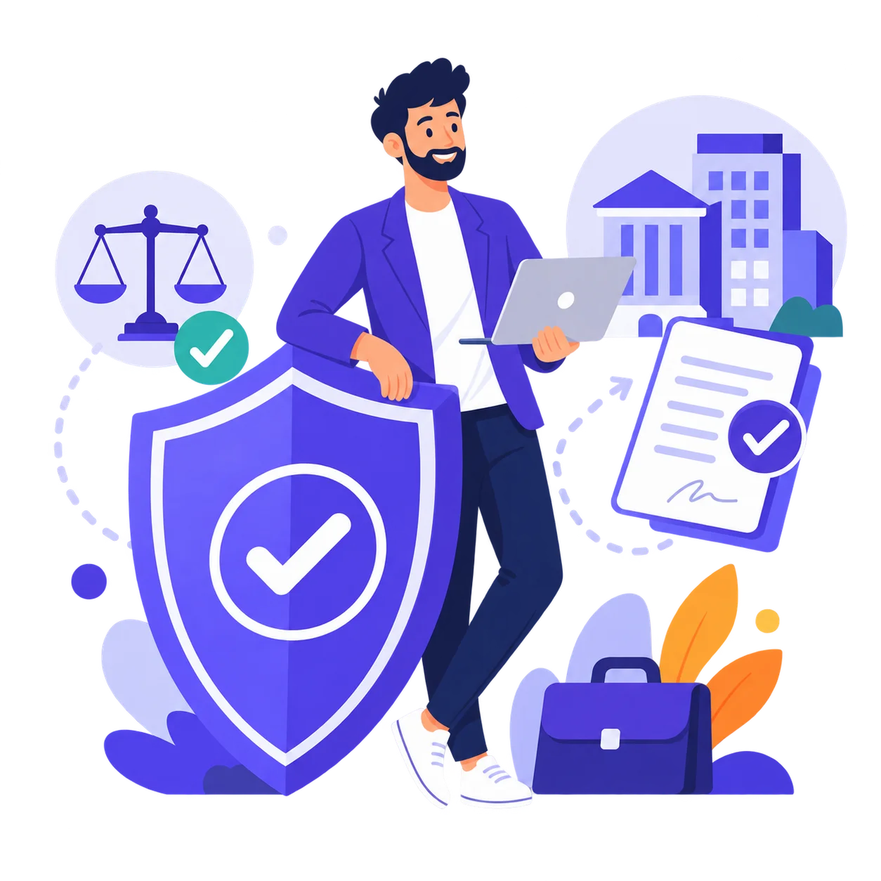 illustration-formateur-rc-pro-protection-assurance-flat-design